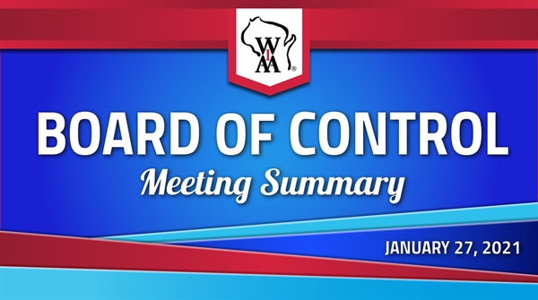 Board of Control January Meeting Release