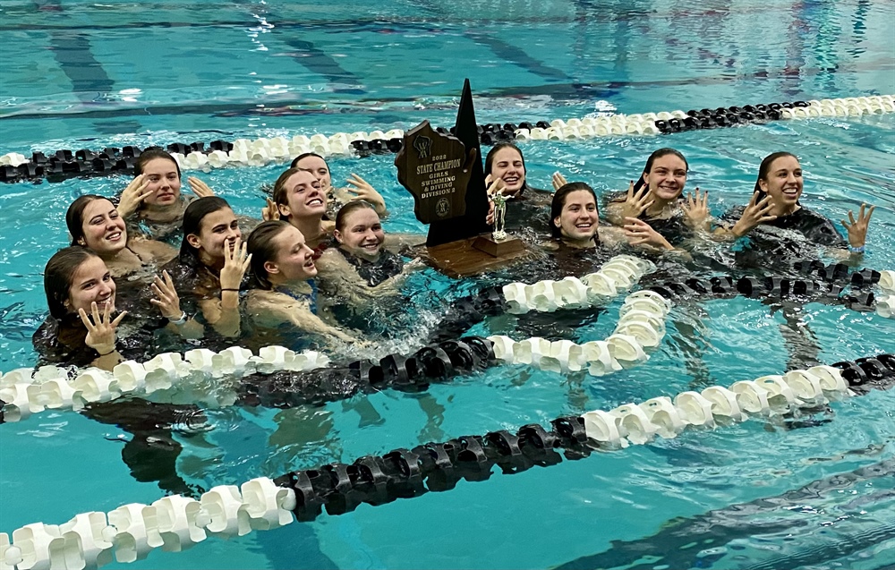 Edgewood Cruises to Another State Girls Swimming & Diving Title in Div. 2
