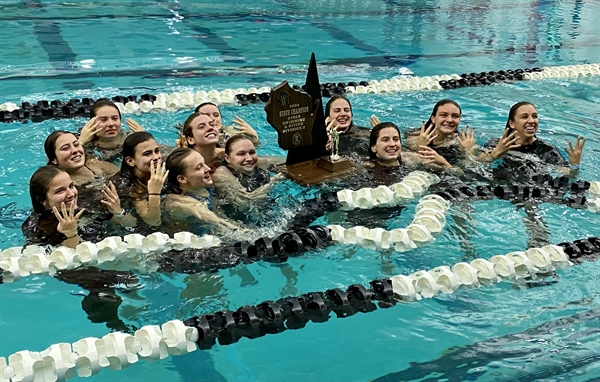 Edgewood Cruises to Another State Girls Swimming & Diving Title in Div. 2