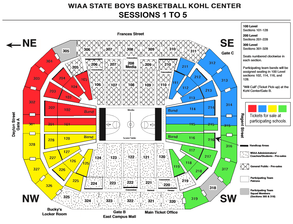 Kohl Center Wi Seating Chart