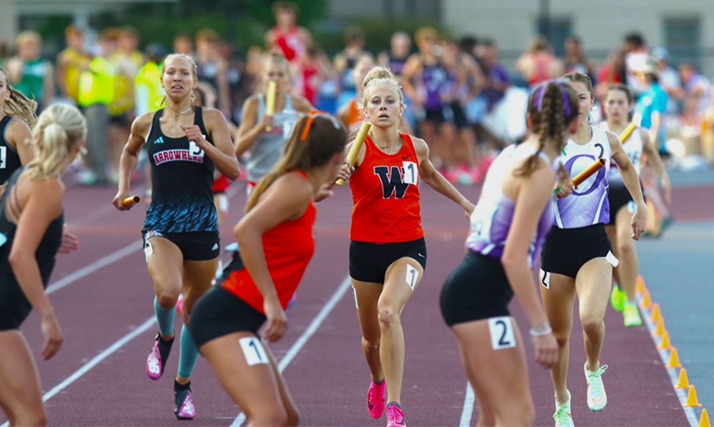 Girls track and field event.