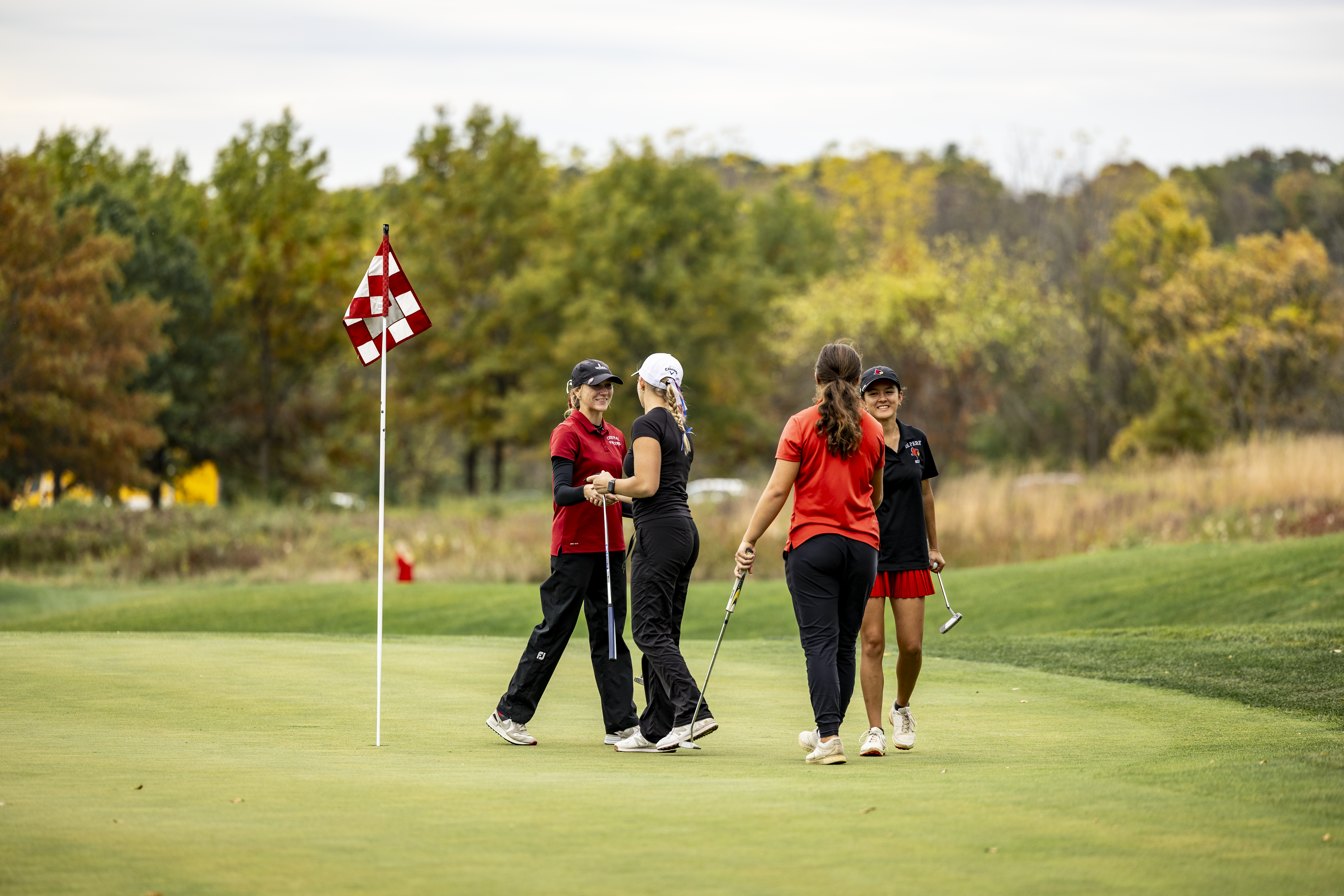 people on a golf course 