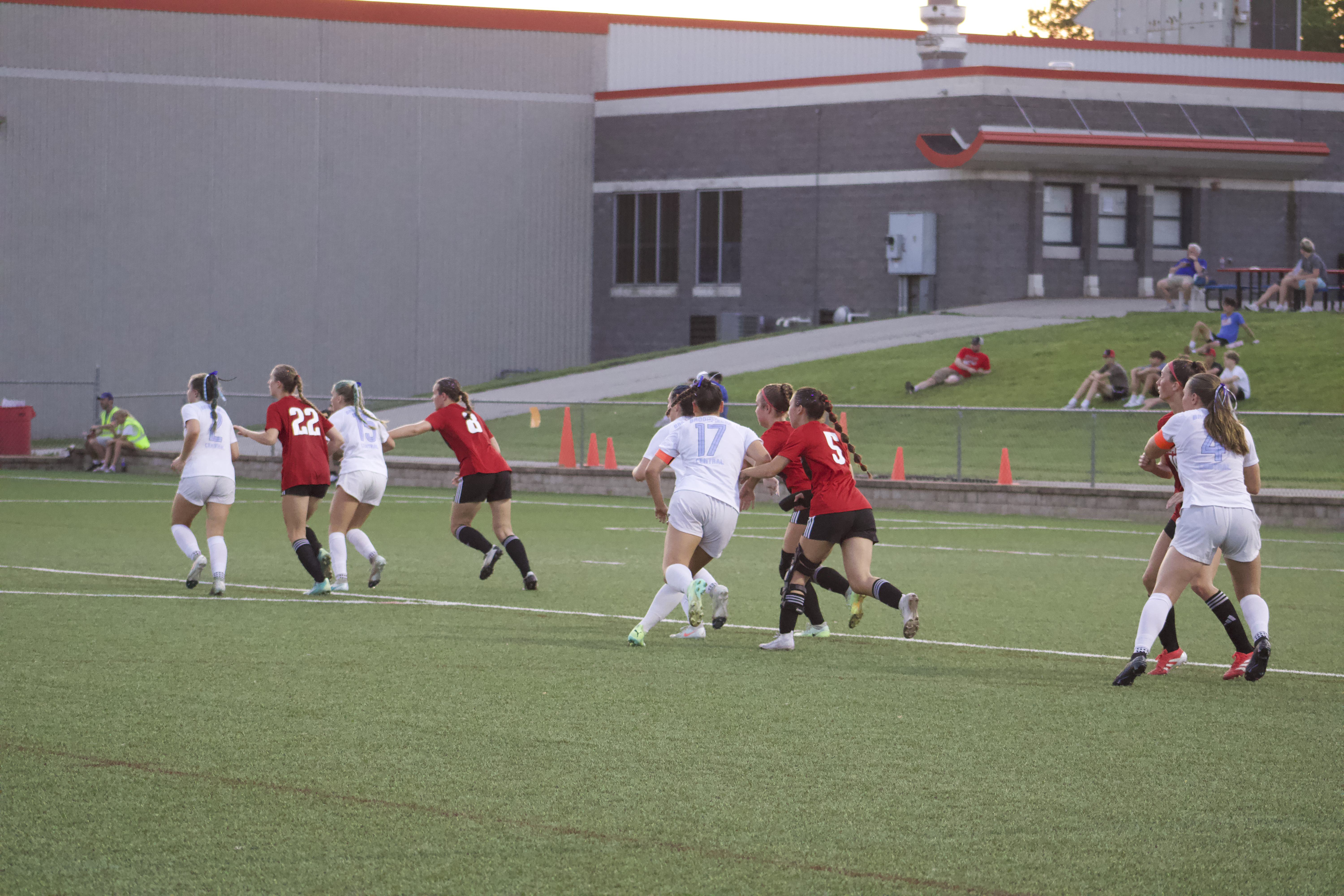 soccer players on the field