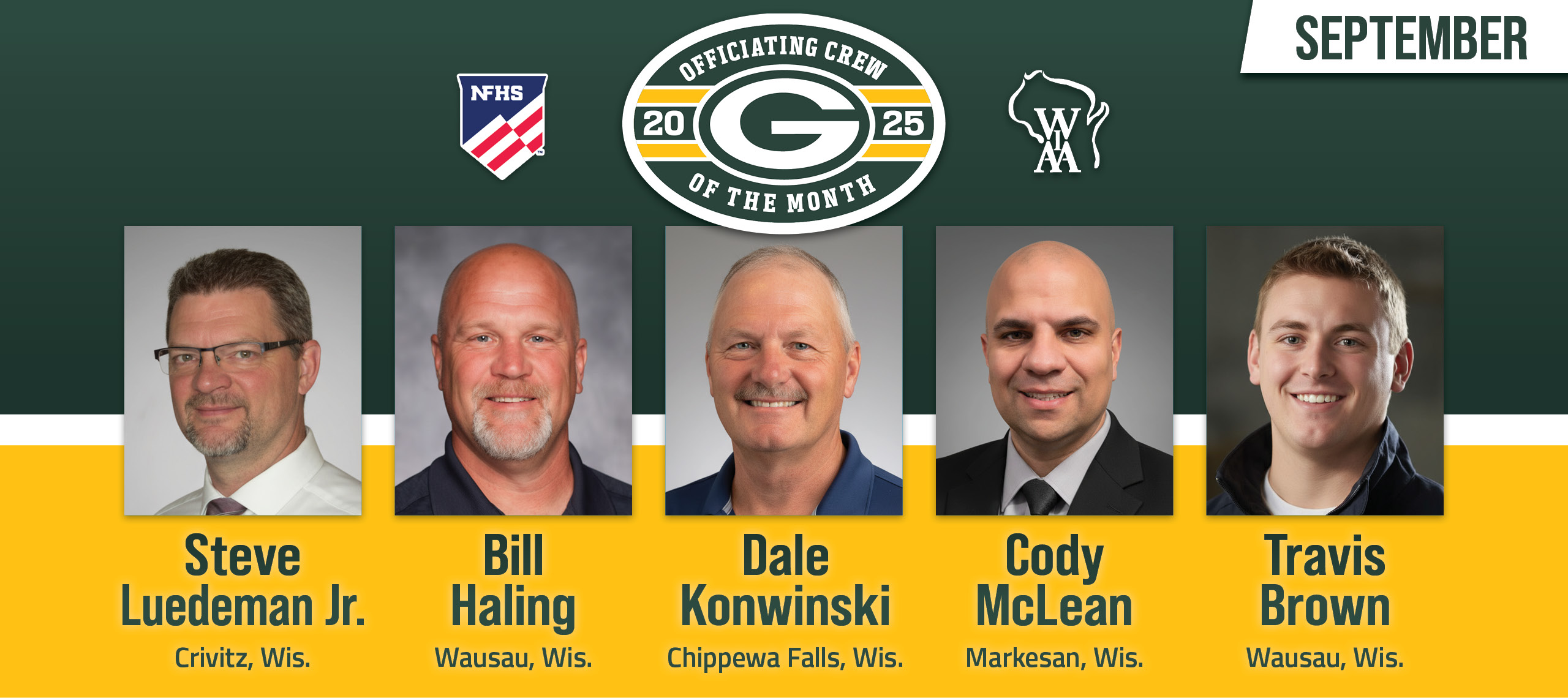 Individual headsets of September 2025 Crew of the Month