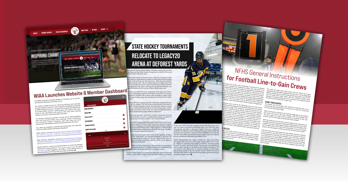 3 graphics displaying pages from the bulletin in september of 2026-27