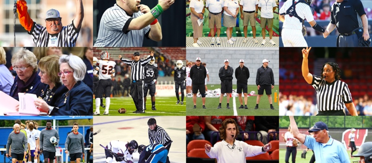 Officials officiating across multiple sports