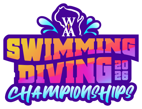 logo for the 2025 swimming & Diving state championships