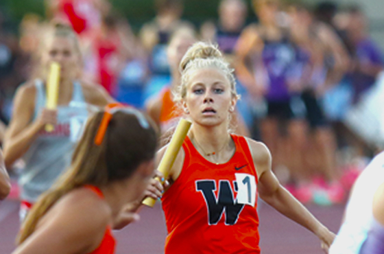 Girls track and field event.