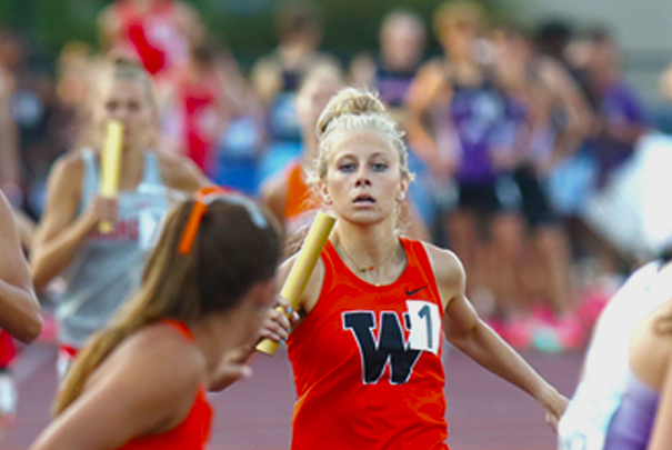 Girls track and field event.