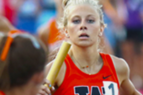 Girls track and field event.